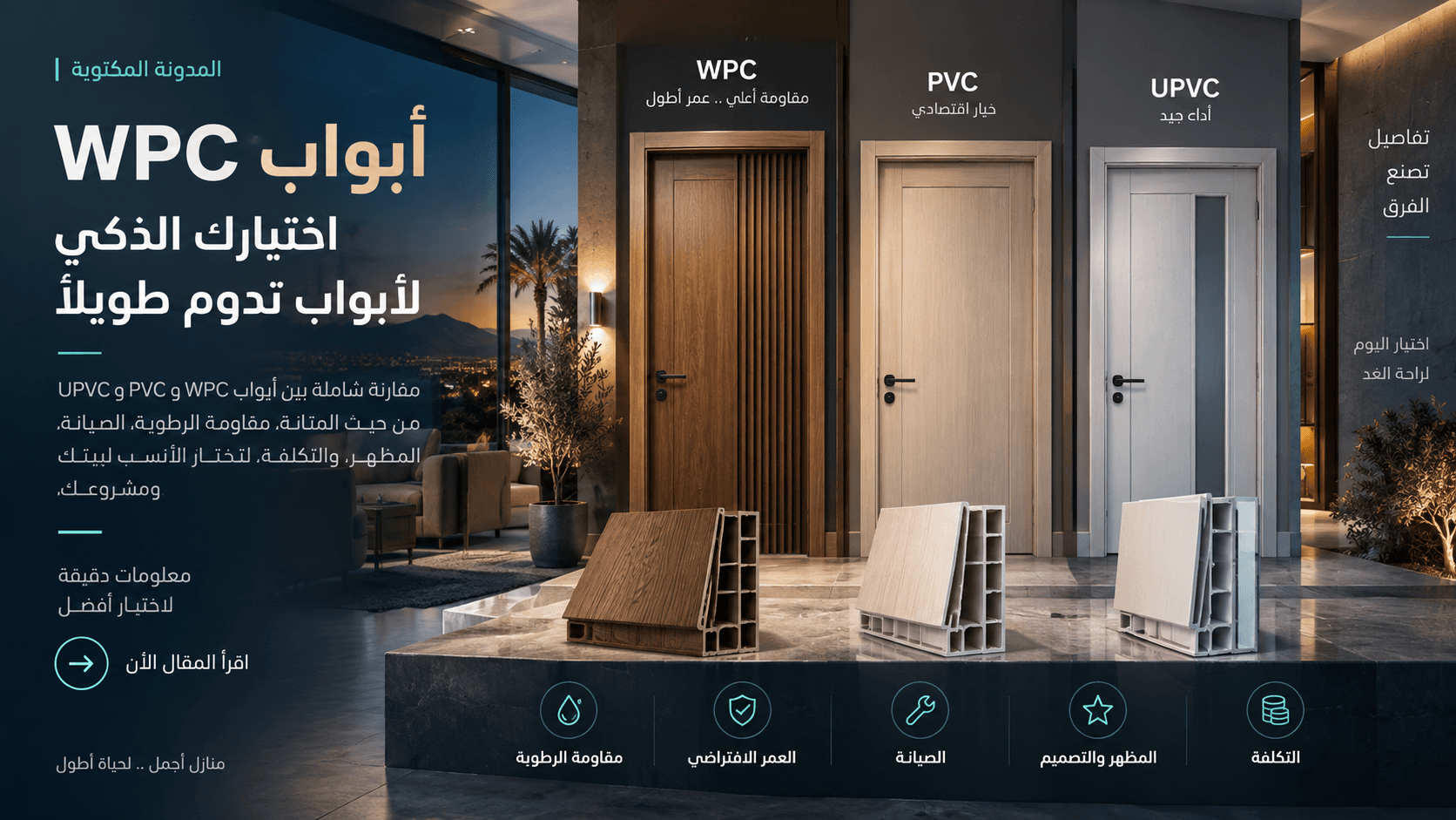 أبواب WPC | اختيارك الذكي لأبواب تدوم طويلاً